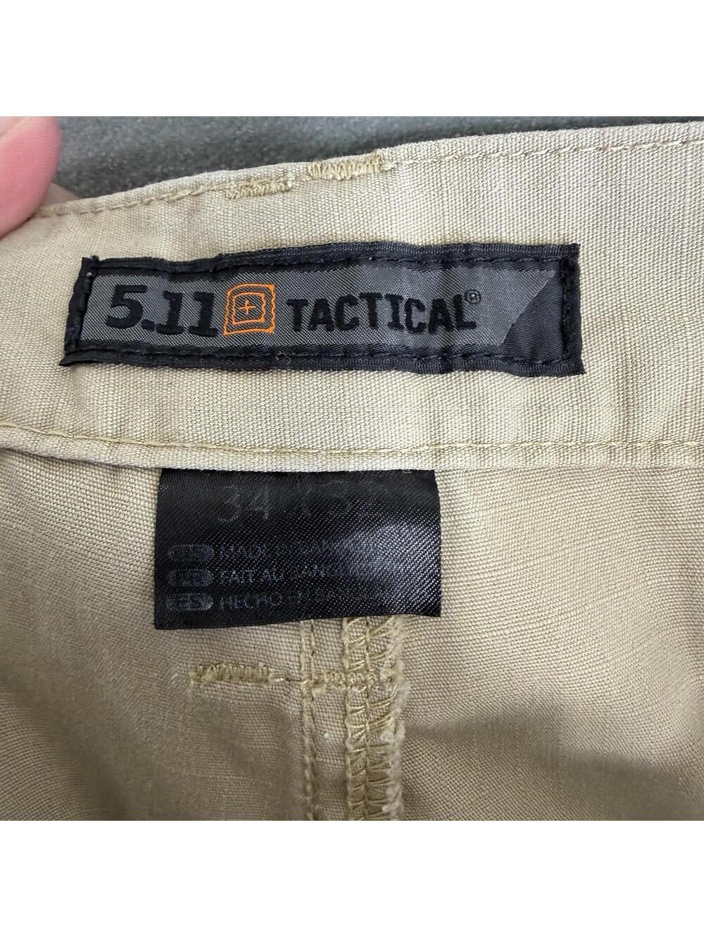 5.11 Tactical Cargo Pants Mens 34x32 Beige Taclite Pro Ripstop Range Duty - Picture 5 of 7